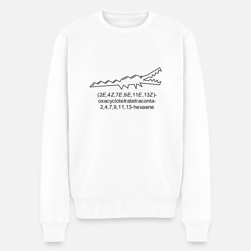 Crocene - chemisches Krokodil - Männer Premium Bio Pullover - Weiß