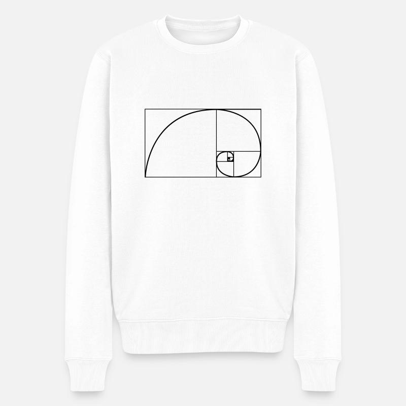 nature spirale Fibonacci - Pull Premium bio Homme - blanc