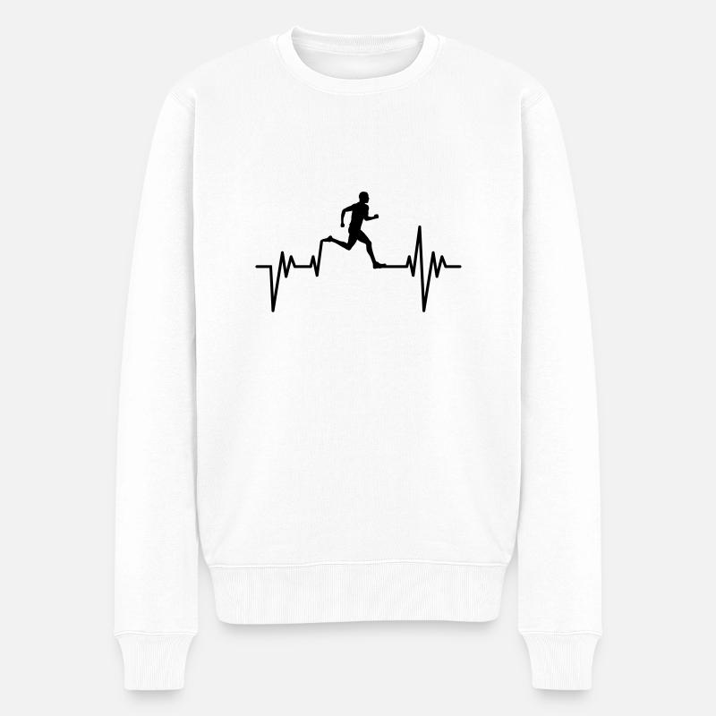 Tee-shirt Running Pulse - Pull Premium bio Homme - blanc