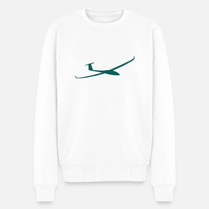 segelflugzeug_2 - Männer Premium Bio Pullover - Weiß