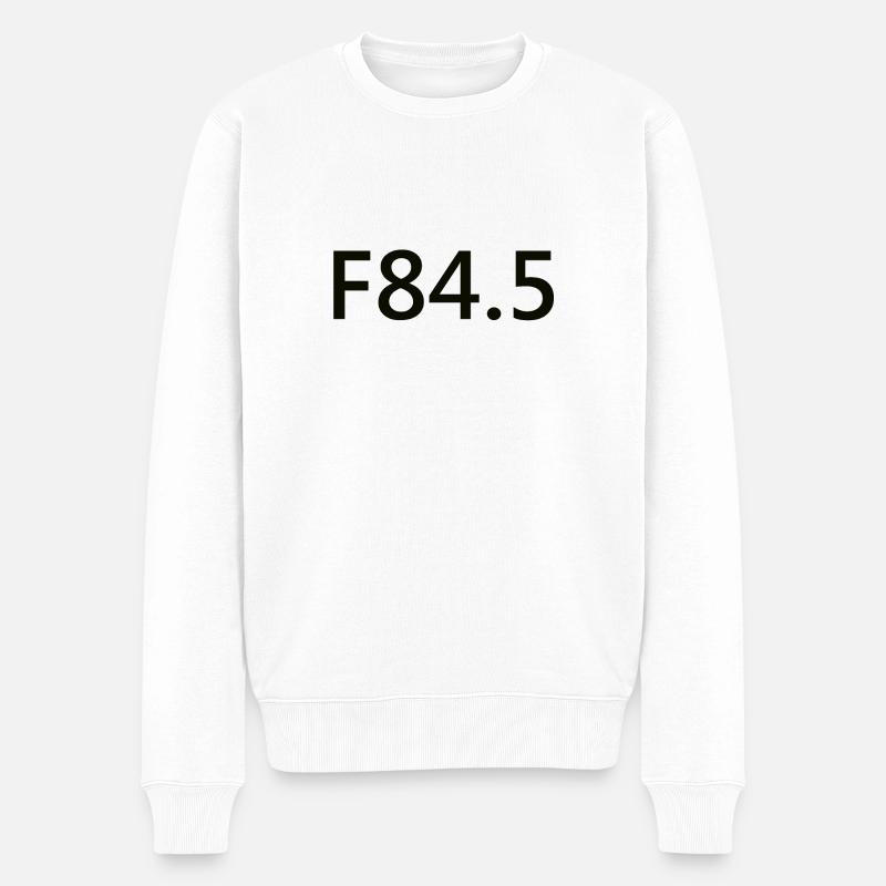 F84.5 - schwarz - Männer Premium Bio Pullover - Weiß