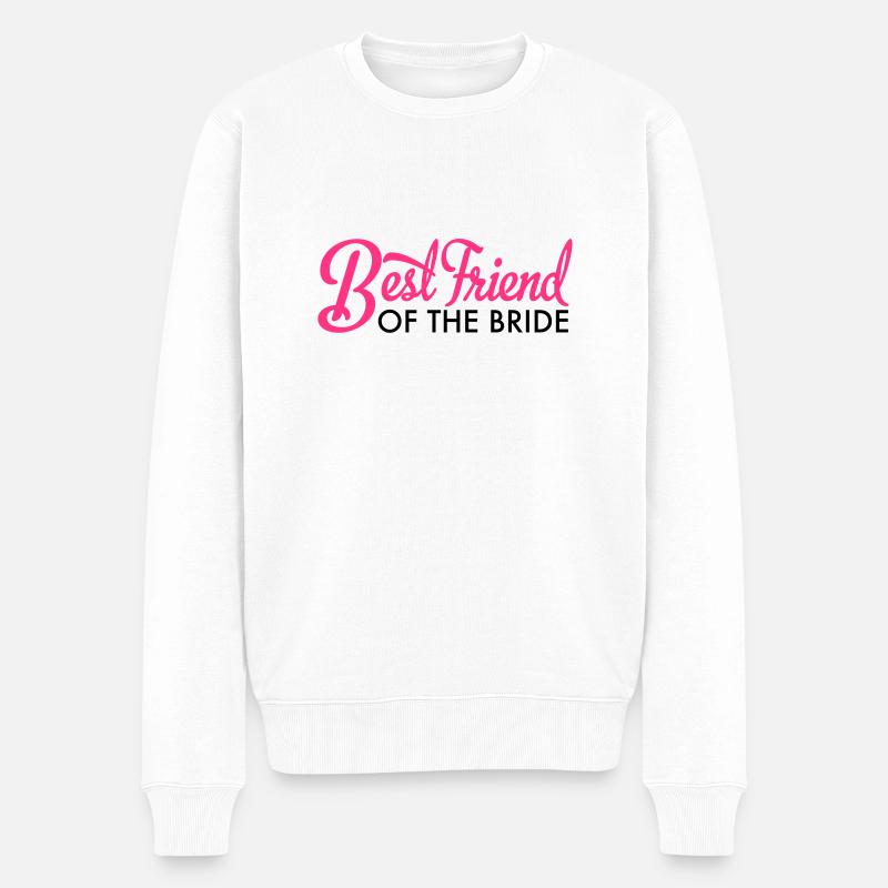 Braut - Männer Premium Bio Pullover - Weiß