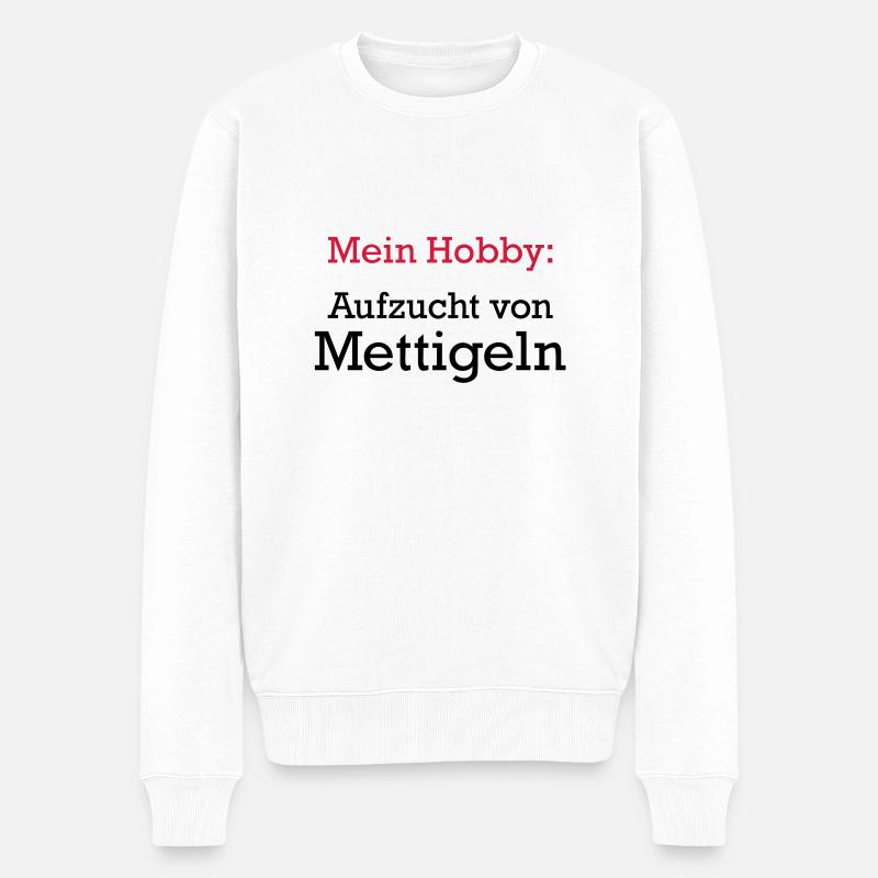 Mettigel - Männer Premium Bio Pullover - Weiß