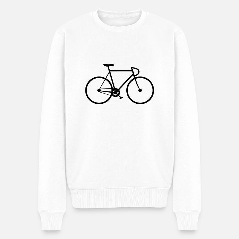 Fixie - Männer Premium Bio Pullover - Weiß