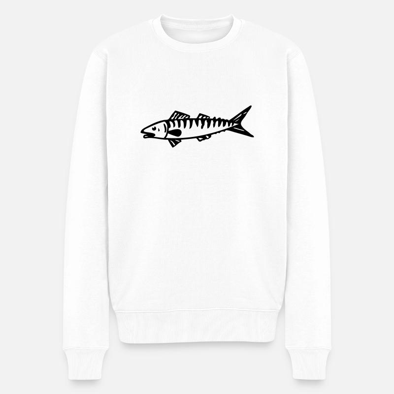 maquereau - Pull Premium bio Homme - blanc
