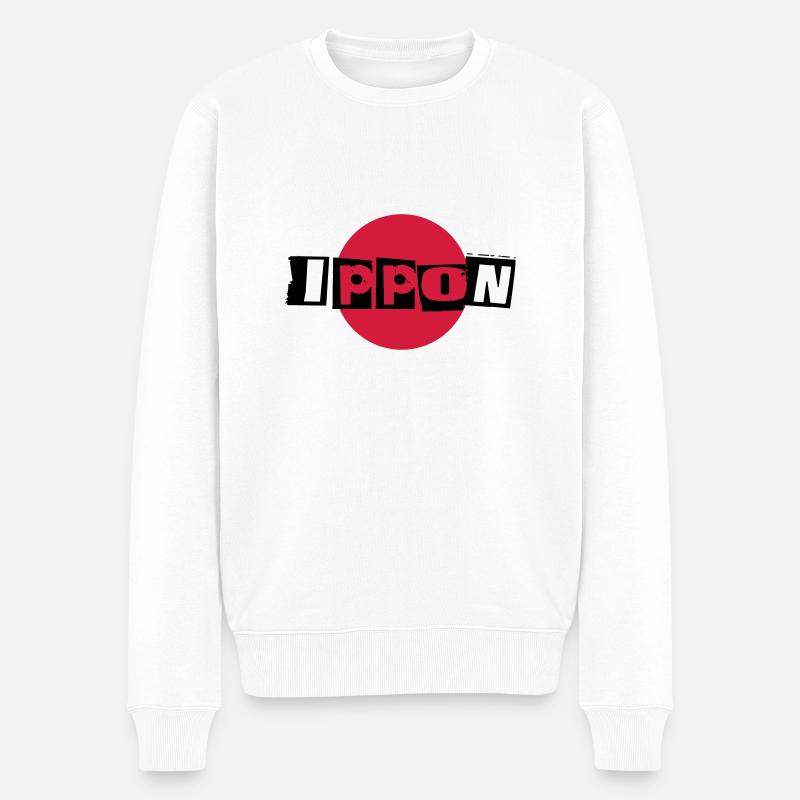 ippon - Pull Premium bio Homme - blanc