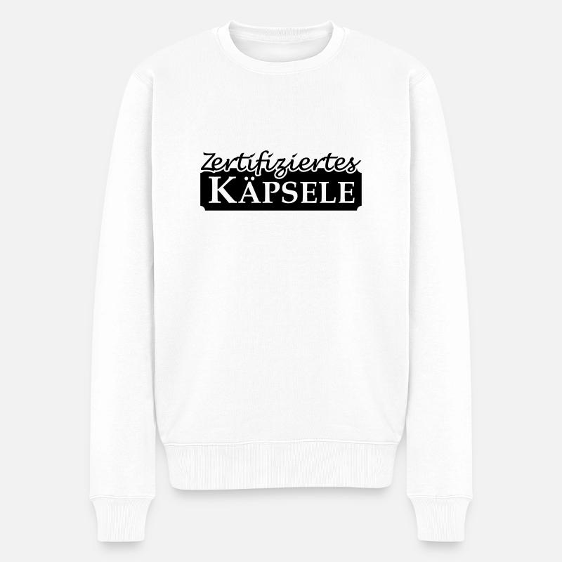 Zertifiziertes Käpsele (1c) - Männer Premium Bio Pullover - Weiß