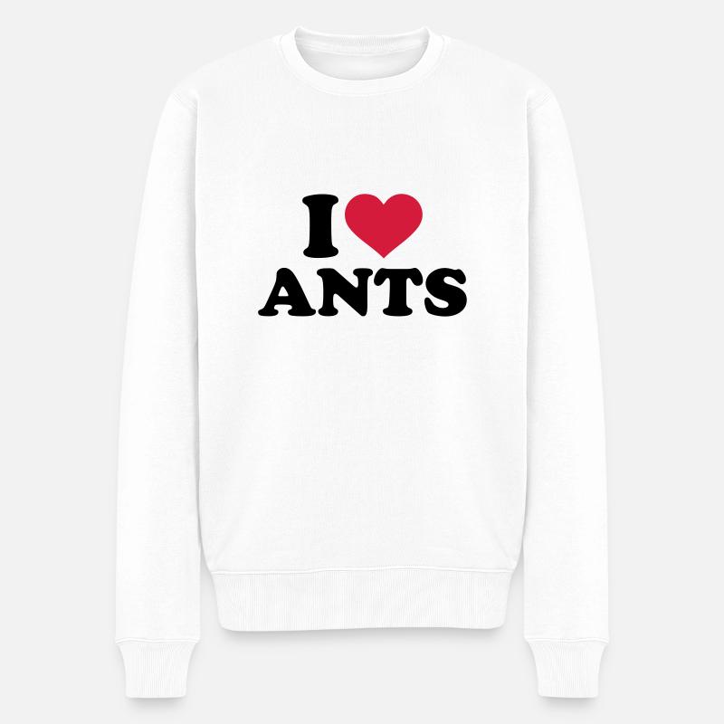 I love Ants - Pull Premium bio Homme - blanc