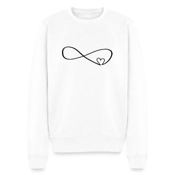Unendliche Liebe - Männer Premium Bio Pullover - Weiß - Vorne - Thijin (182cm)