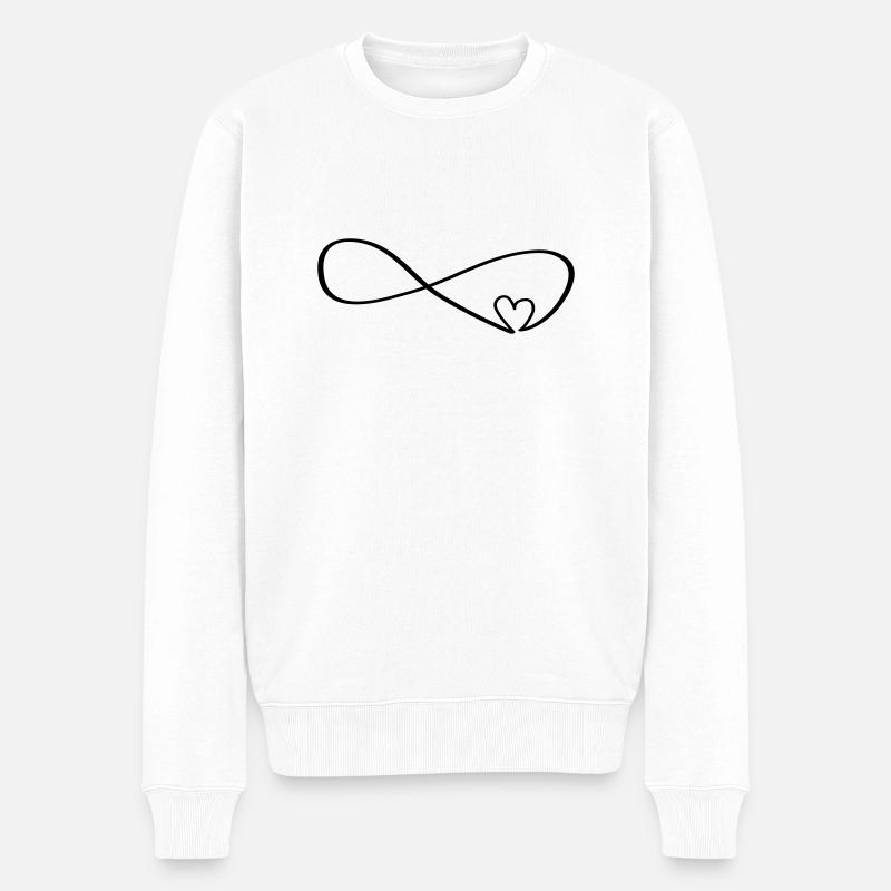 Unendliche Liebe - Männer Premium Bio Pullover - Weiß