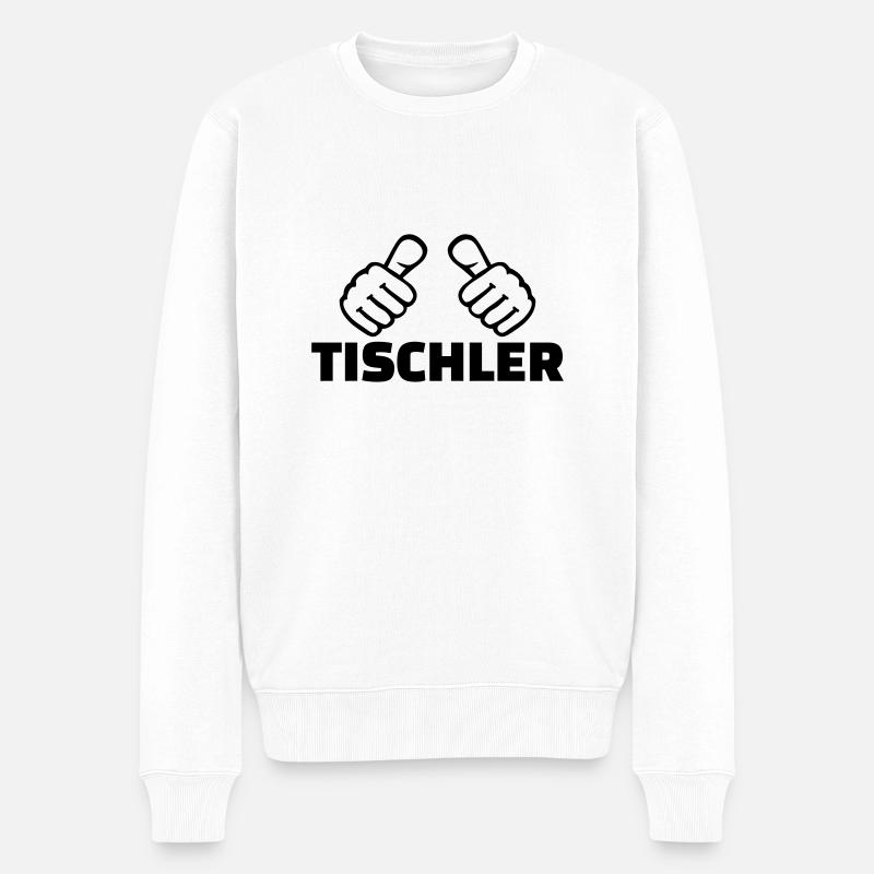 Tischler - Männer Premium Bio Pullover - Weiß