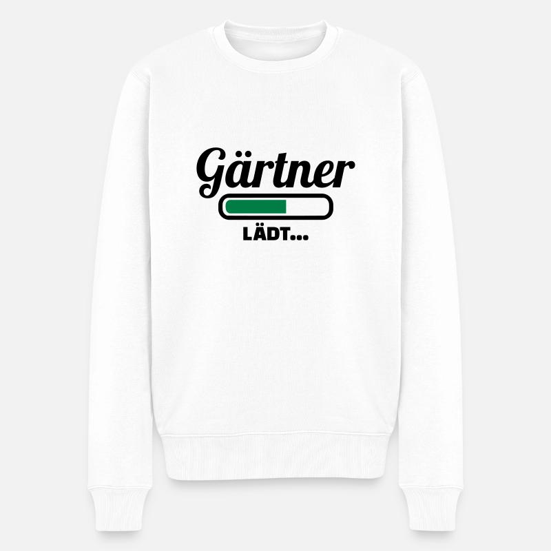 Gärtner - Männer Premium Bio Pullover - Weiß