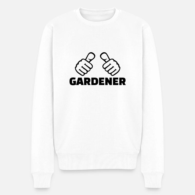 Jardinier - Pull Premium bio Homme - blanc