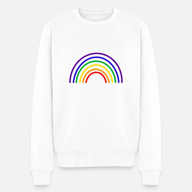 RAINBOW LOVE - Pull Premium bio Homme - blanc