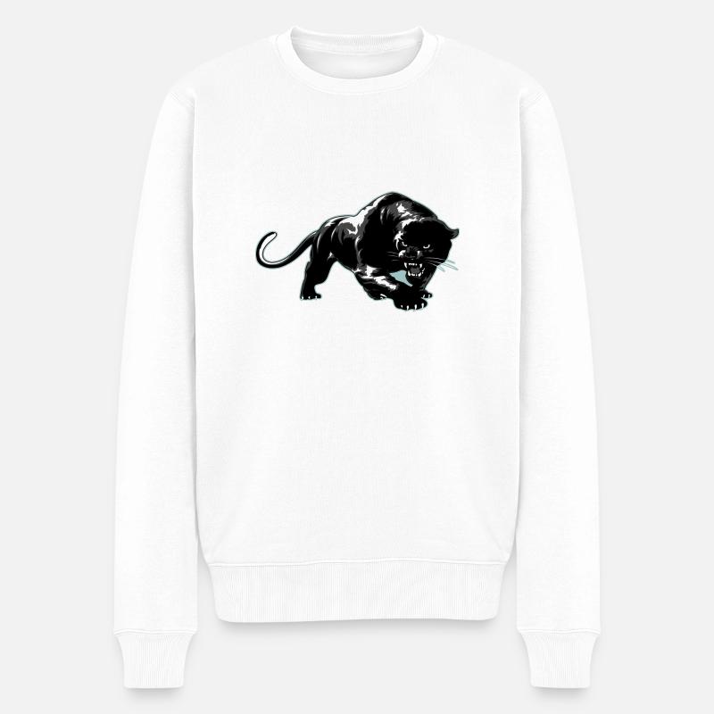 T-shirt panthère - Pull Premium bio Homme - blanc