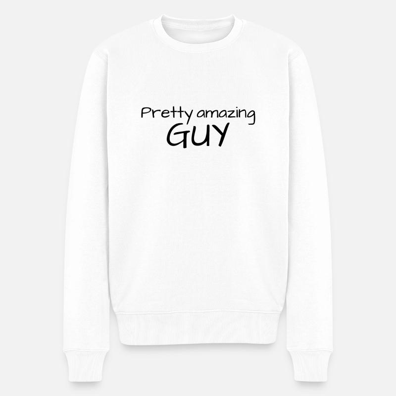 Ziemlich toller Typ - Männer Premium Bio Pullover - Weiß