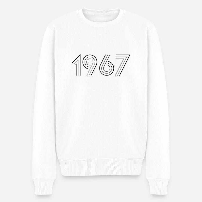 1967 - Männer Premium Bio Pullover - Weiß