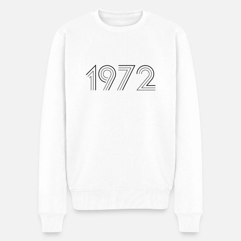 1972 - Männer Premium Bio Pullover - Weiß