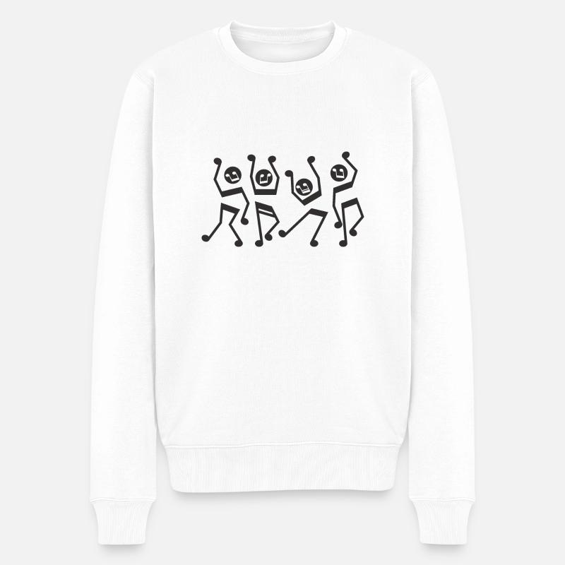 Dance - Männer Premium Bio Pullover - Weiß