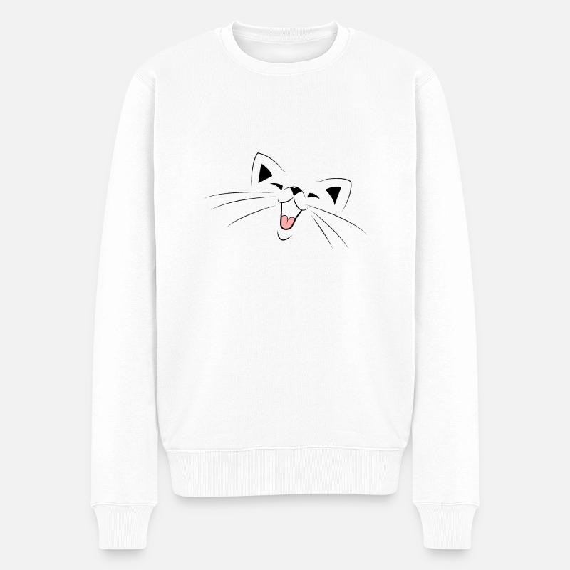 Chat - Pull Premium bio Homme - blanc