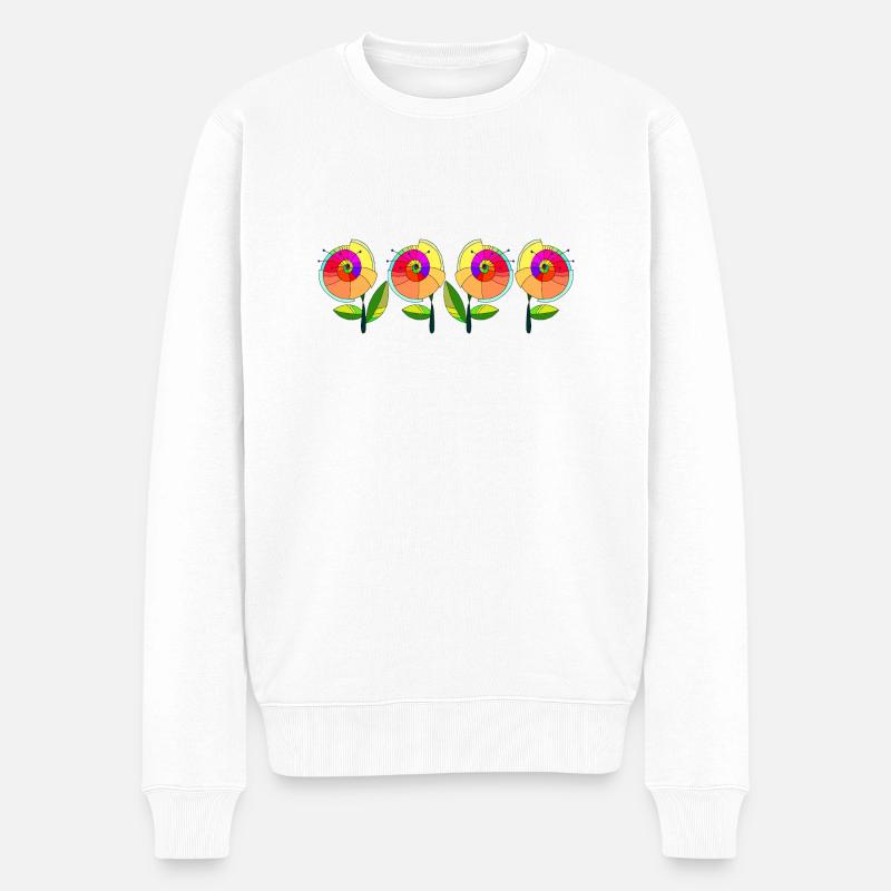 Fleur - Pull Premium bio Homme - blanc