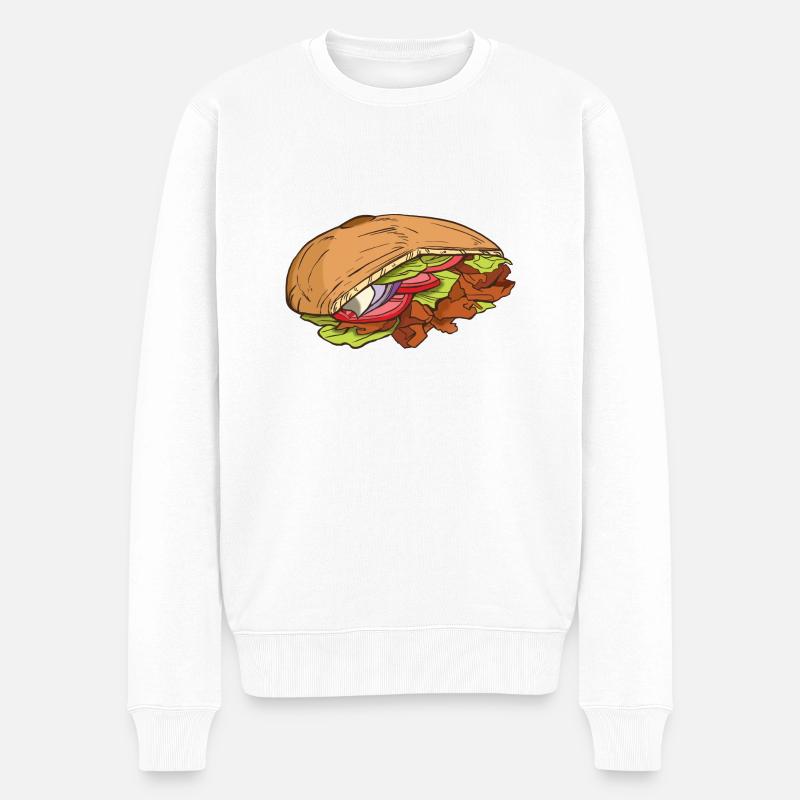 Döner Kebab - Männer Premium Bio Pullover - Weiß
