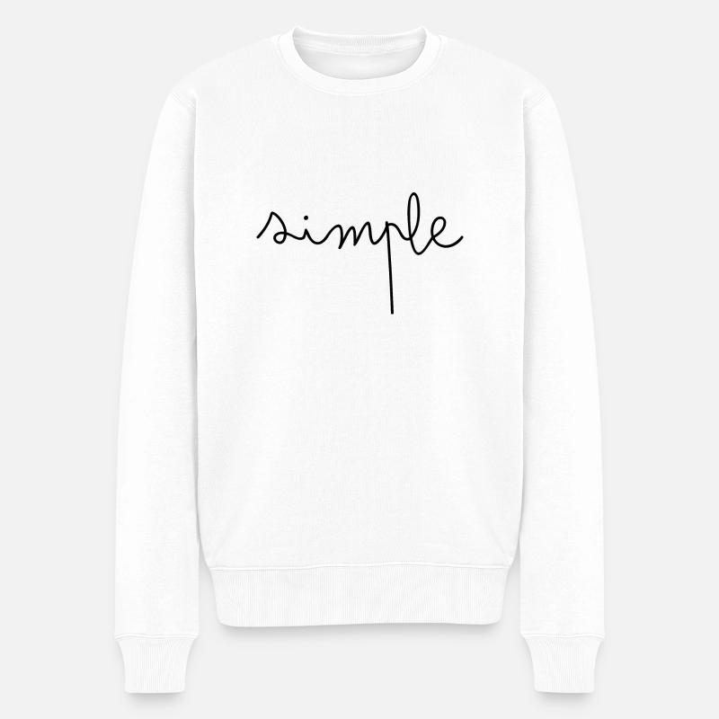 Simple - Pull Premium bio Homme - blanc