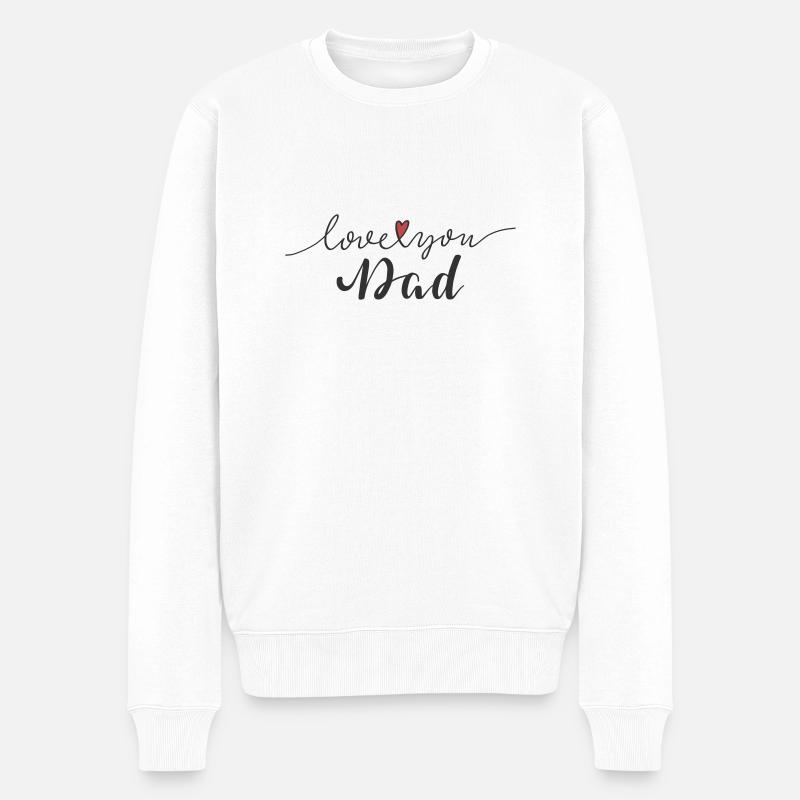 Love You Dad - Männer Premium Bio Pullover - Weiß