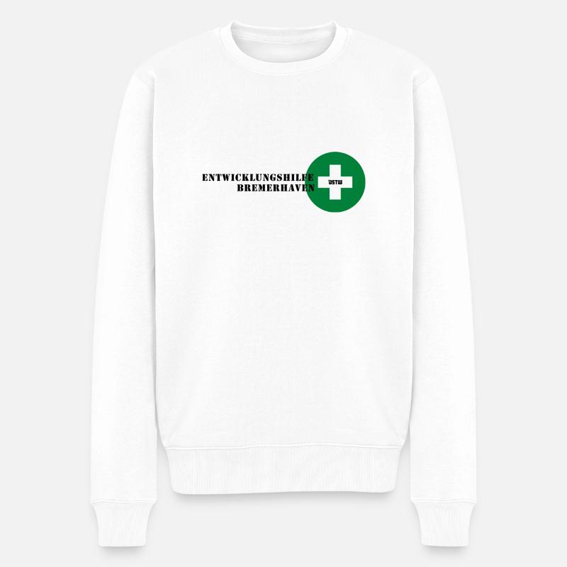 Bremerhaven Entwicklungshilfe - Männer Premium Bio Pullover - Weiß