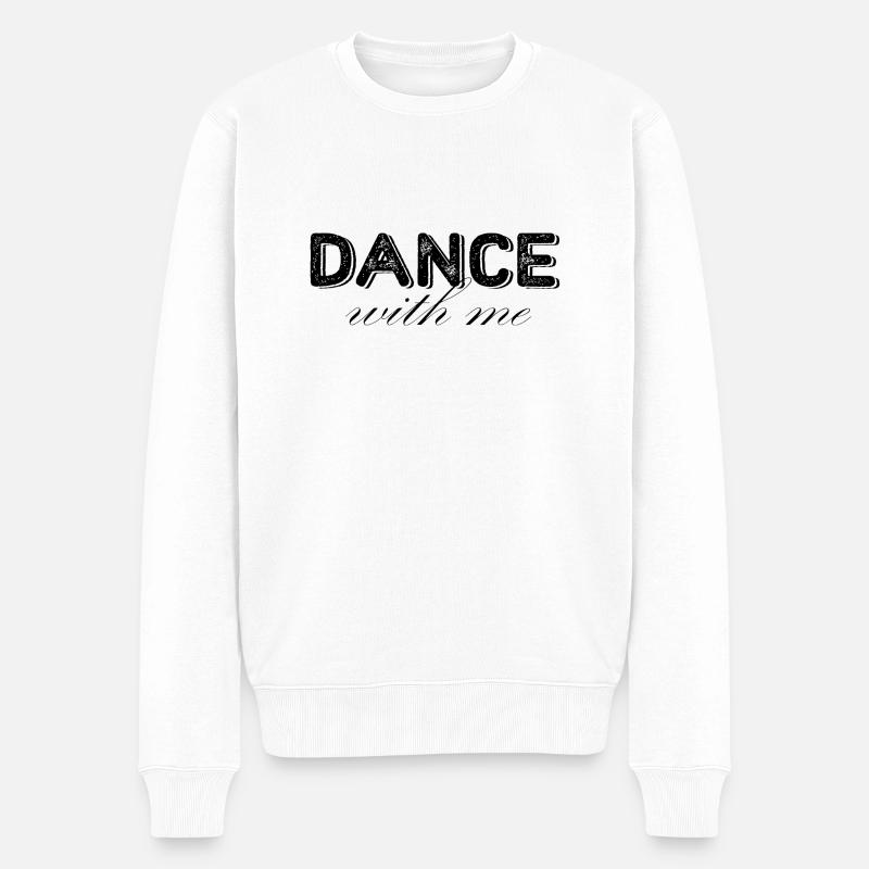 Dancing Dance Music - Männer Premium Bio Pullover - Weiß