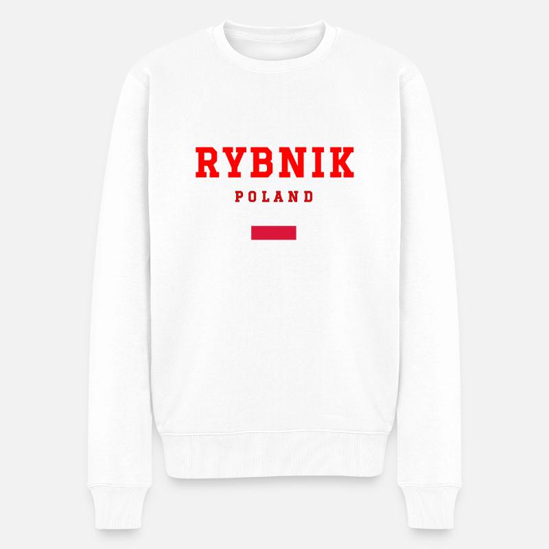Rybnik Polen - Männer Premium Bio Pullover - Weiß
