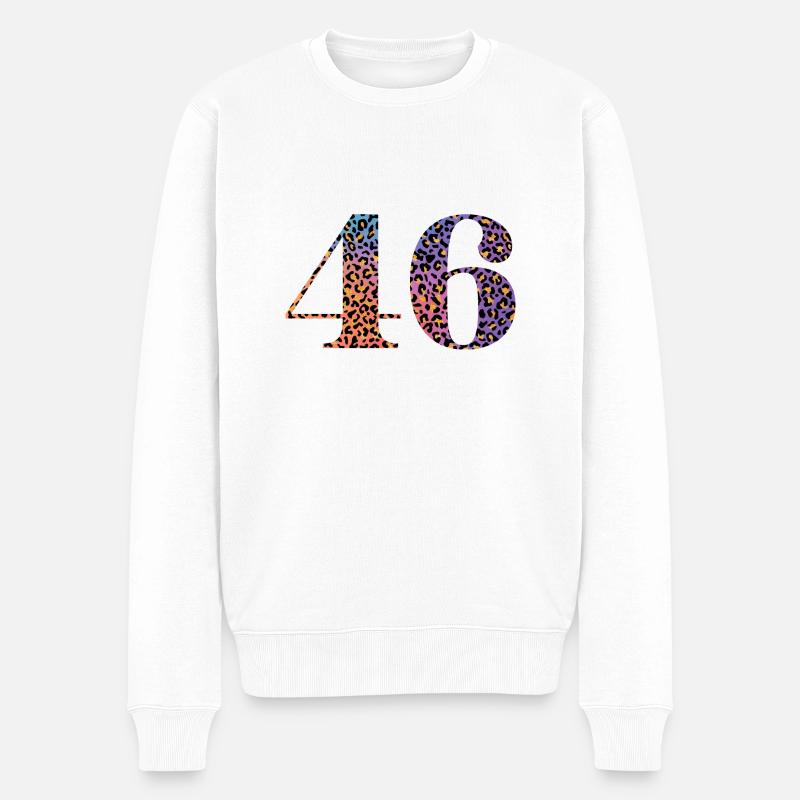 46e anniversaire léopard - Pull Premium bio Homme - blanc