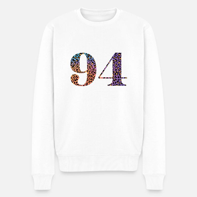 94e anniversaire léopard - Pull Premium bio Homme - blanc