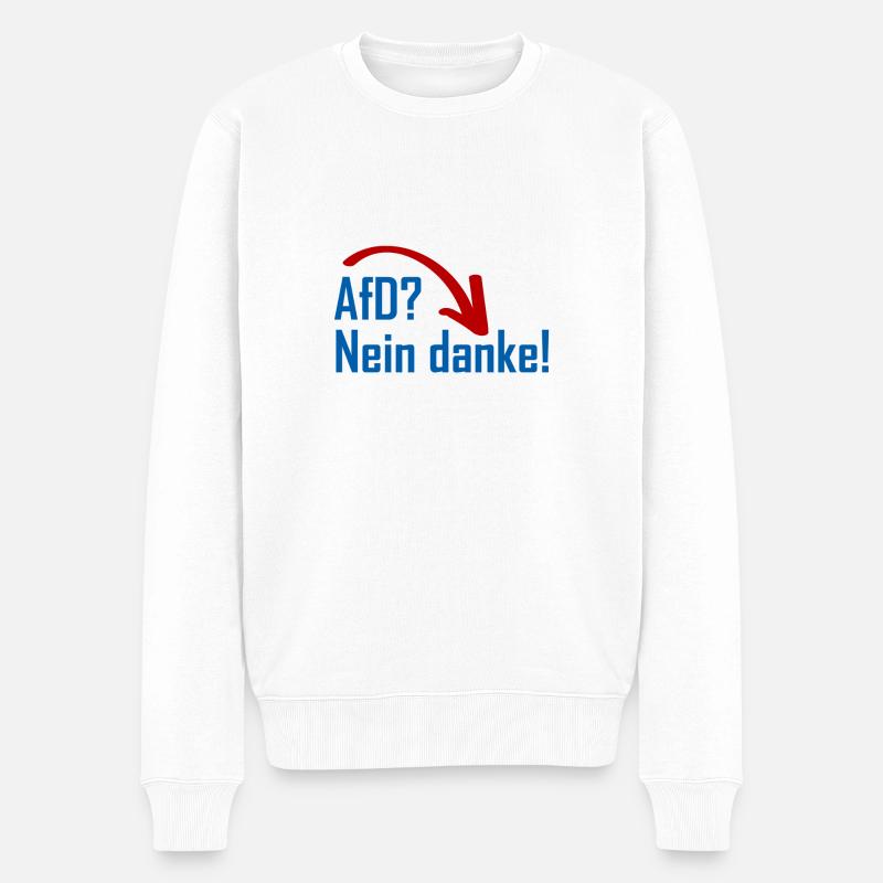 AfD? Nein danke! - Männer Premium Bio Pullover - Weiß