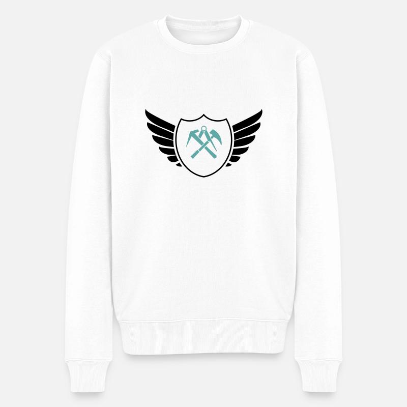 Armoiries du Bouclier Couvreur - Pull Premium bio Homme - blanc