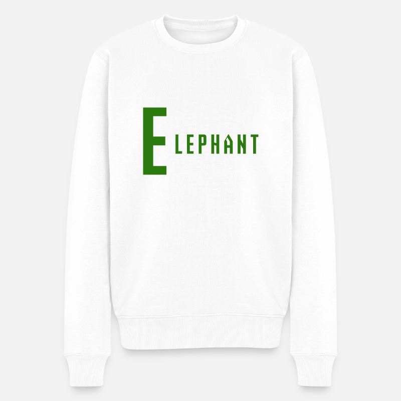 Éléphant - Pull Premium bio Homme - blanc