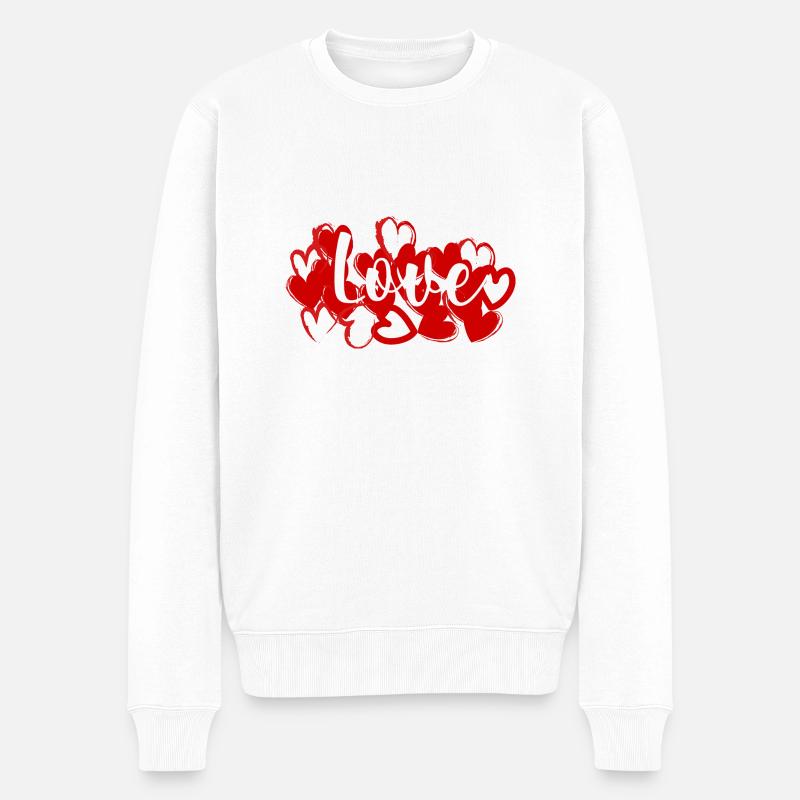 Love - Pull Premium bio Homme - blanc