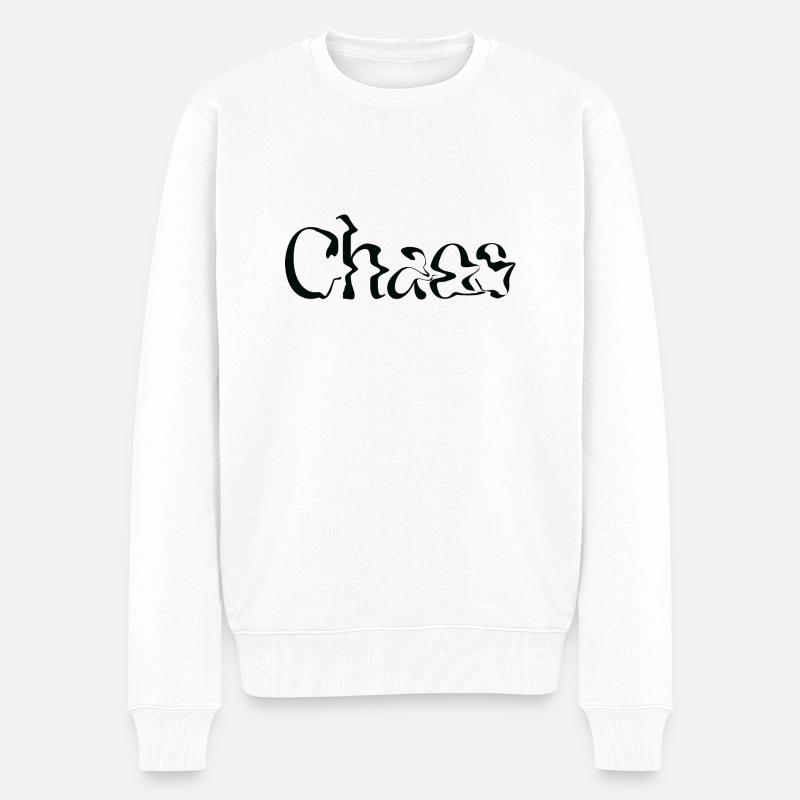 Chaos - Männer Premium Bio Pullover - Weiß