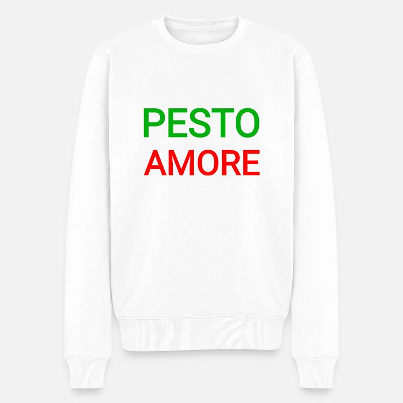 Pesto Amore - Pull Premium bio Homme - blanc