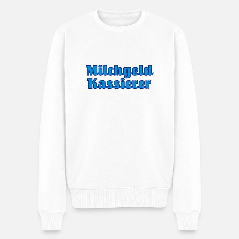 milchgeldkassierer - Männer Premium Bio Pullover - Weiß