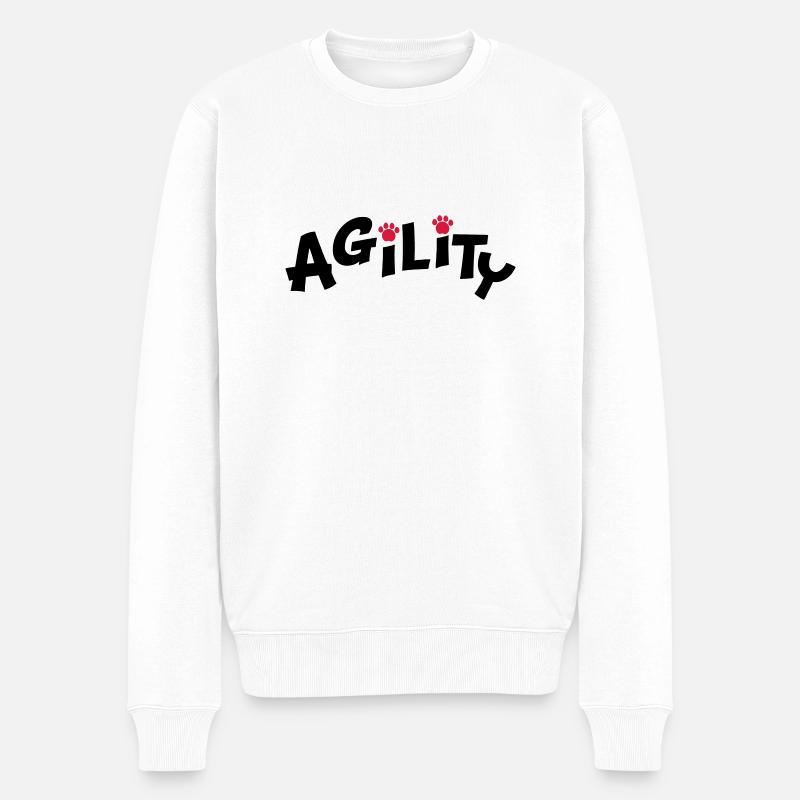 agility - Männer Premium Bio Pullover - Weiß