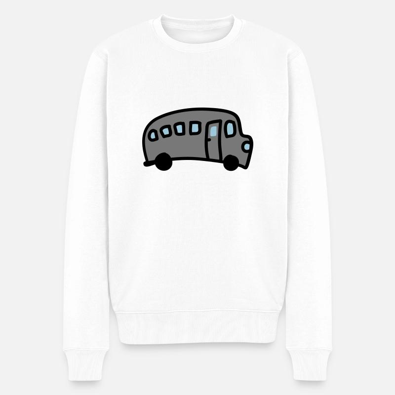 Bus 3 - Männer Premium Bio Pullover - Weiß