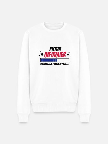 futur infirmier - Pull Premium bio Homme - blanc