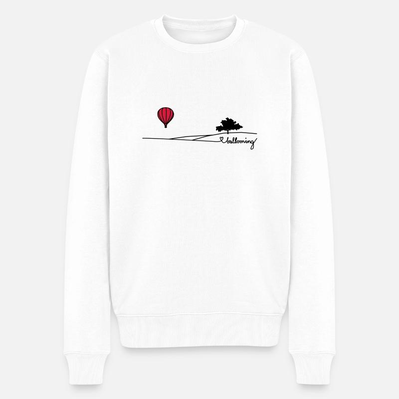 ballooning landscape - Männer Premium Bio Pullover - Weiß