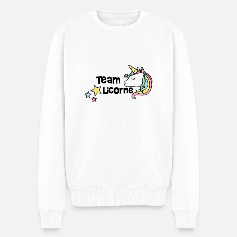 Team licorne - Pull Premium bio Homme - blanc