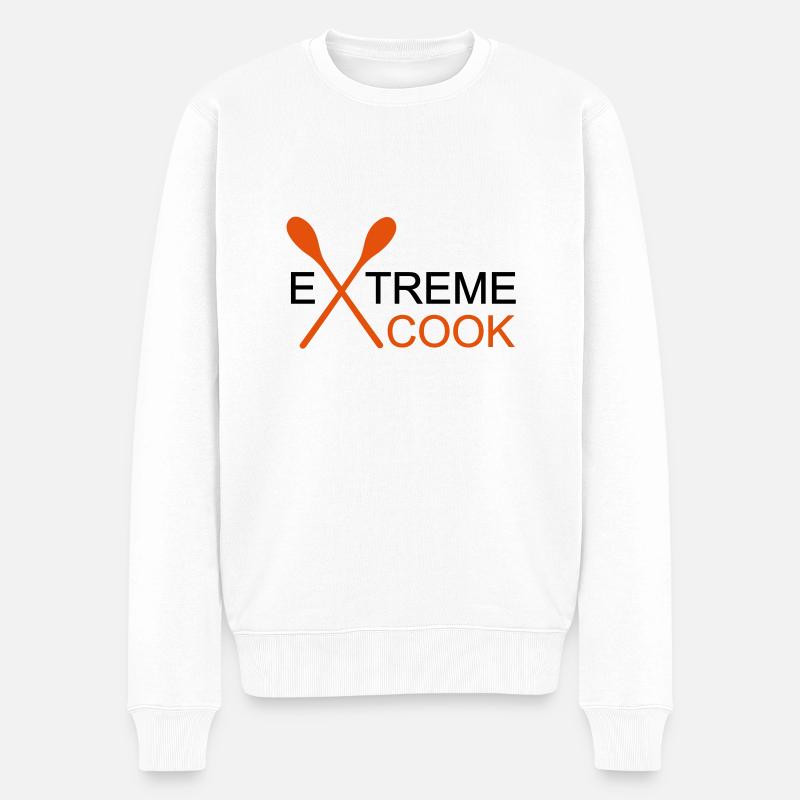 Cook - Männer Premium Bio Pullover - Weiß