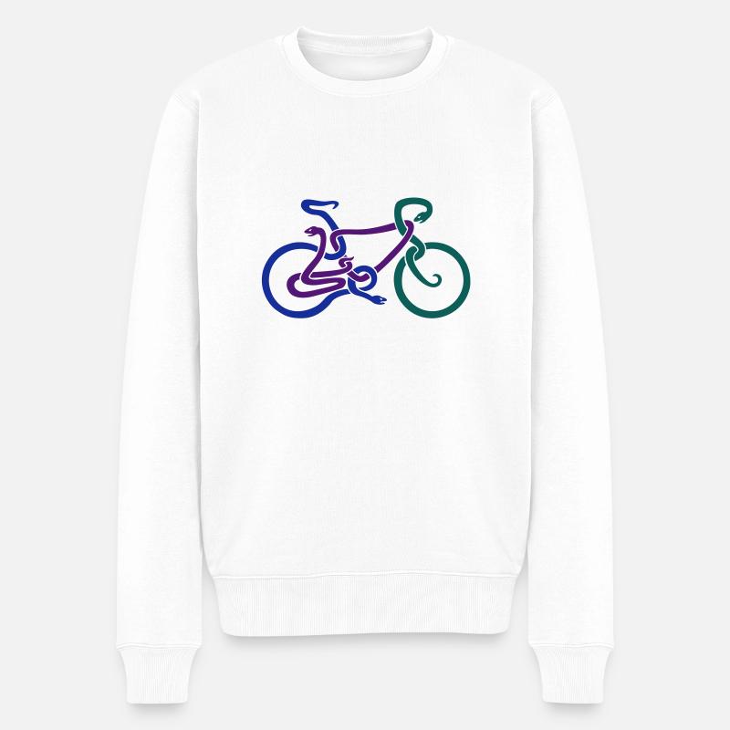 Three Snakes Bike - Männer Premium Bio Pullover - Weiß
