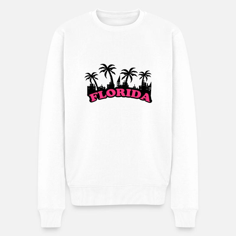 florida - Männer Premium Bio Pullover - Weiß