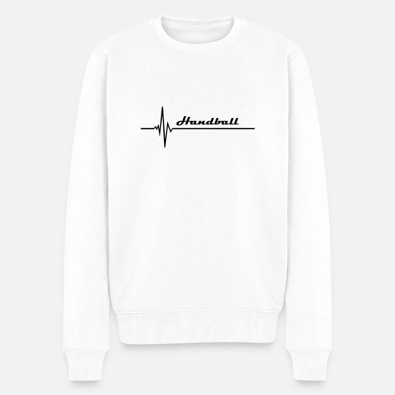 Handball - Männer Premium Bio Pullover - Weiß
