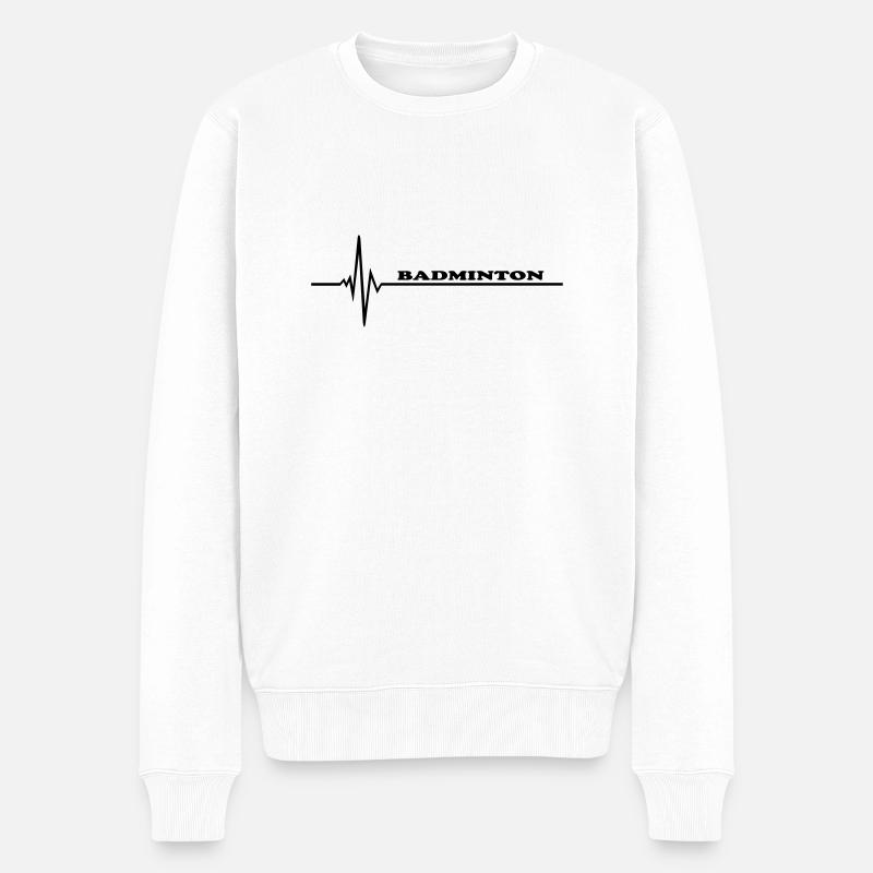Badminton - Pull Premium bio Homme - blanc